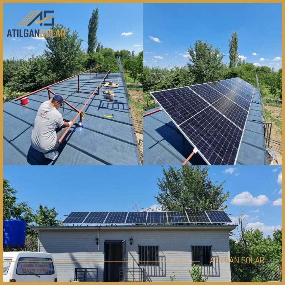 ÇATI GES Depolama: 4.8kWh lityum depolama Panel Gücü: 4.36kWp İnverter: Lexron 6.2kW mppt inverter