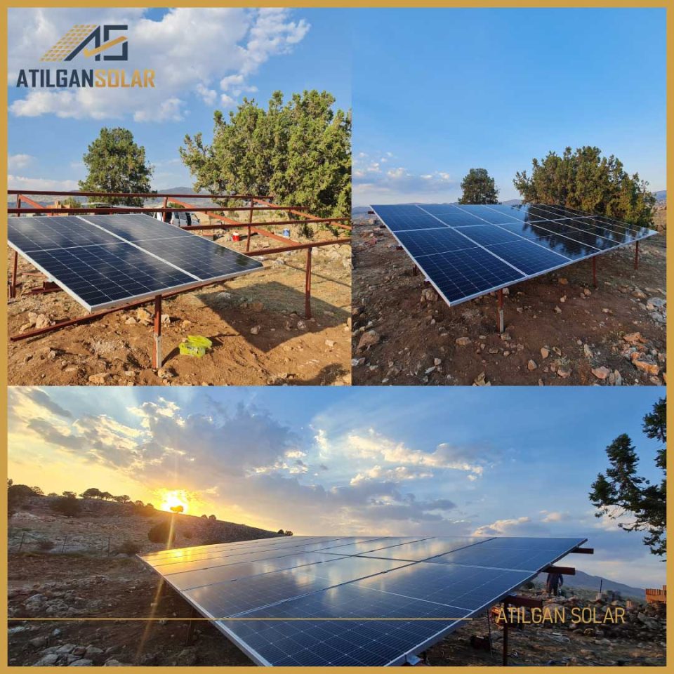 SULAMA SİSTEMİ Panel Gücü: 7.63kWp Pompa Gücü: 5.5hp Sürücü Gücü: 7.5hp