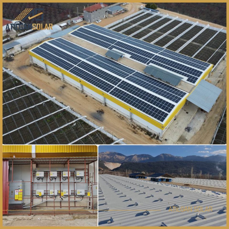 ÇATI GES Güç: 507kWp Adet: 1014 Panel: 500 Watt