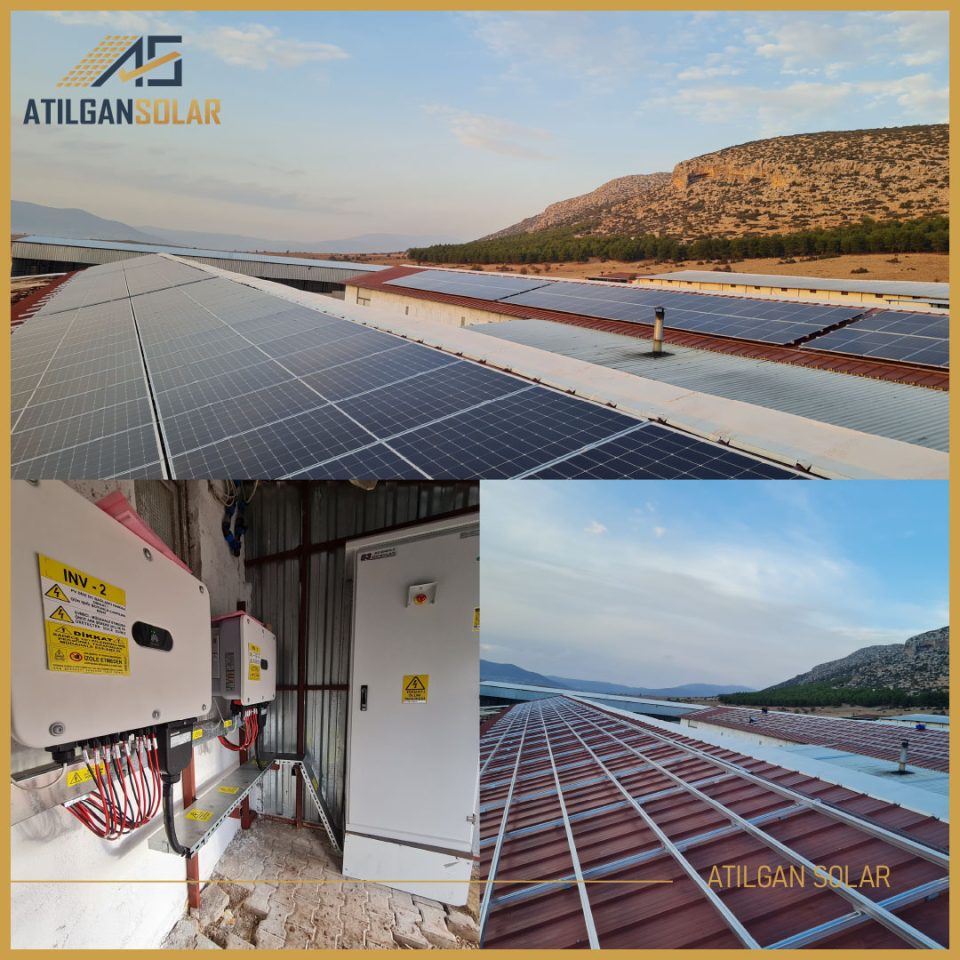 ÇATI GES Güç: 140kWp Adet: 64 Panel: 500 Watt