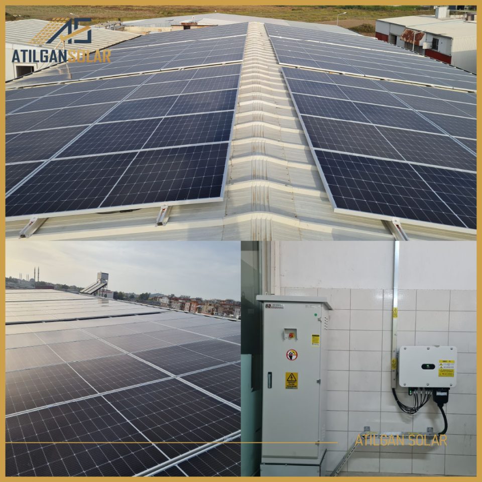 ÇATI GES Güç: 60kWp Adet: 120 Panel: 500 Watt